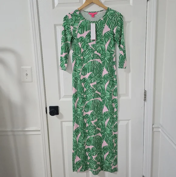 Lilly Pulitzer Morgann 3/4 Sleeves Maxi Dress New Size XXS - Picture 5 of 11